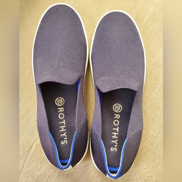 Rothy's The Original Slip On Sneaker In Dark Navy Size Womens 9.5 - Picture 3 of 8